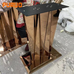 <span class=keywords><strong>Tavolo</strong></span> Consolle d'Ingresso PURUO in Acciaio Inox Dorato con Specchio e Piano in Marmo per Soggiorno e Corridoio - Product Image 5