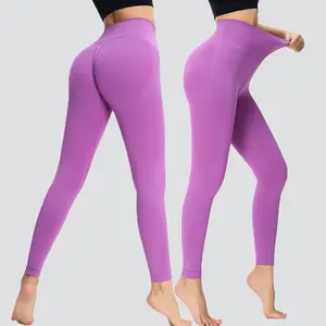 Nylon Ba Đẩy lên Yoga Xà Cạp Phụ Nữ Phòng Tập Thể Dục Tập Thể Dục Mặc Axit Rửa Xà Cạp Thể Thao Tập Luyện Chạy Quần Áo Yoga Quần Vớ