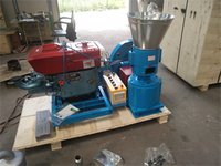 Petite Machine à granulés d'alimentation Diesel domestique, presse à granulés, moteur Diesel 22hp, broyeur à granulés de biomasse
