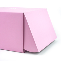 Boîte d'expédition pliable en carton couleur unie personnalisée, robuste, pour la livraison de céramiques et de vêtements de marque