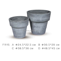 Pots en ciment faits à la main, jardinières rondes pour balcon, pour arbustes, arbres, décoration paysagère extérieure