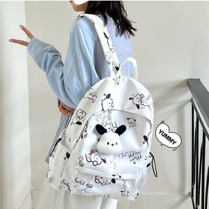 Sac à dos décontracté graffiti de style coréen pour femmes à la mode simple imprimé début lycée et étudiant - Product Image 4