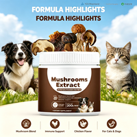 Complément alimentaire aux champignons et probiotiques pour chiens et chats – Mélange exclusif de champignons – Poudre riche en protéines à absorption rapide – Renforce l'immunité chez les adultes