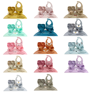 Vaisselle pour tout-petits à motif animal, très vendue, luxe, unisexe, ustensiles de repas, motif mignon, bébé babero, bol et assiette non toxiques - Product Image 6