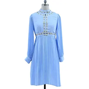 Một Nhà Máy OEM ODM 2024 Phụ Nữ Đáng Yêu Vị Trí Thêu Bên Dresses Thời Trang Phụ Nữ Thanh Lịch Dresses Mùa Hè Ăn Mặc 2022