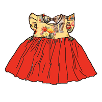 Robe de danse personnalisable ODM à manches papillon, imprimé bambou, nœud, silhouette trompette sirène, 100% fibre de bambou, dos nu