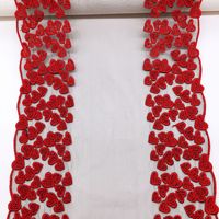 28CM Intensive Eyecatching Rouge Coeur Forme Brodé Dentelle Garniture pour Dames Sexy Lingerie