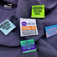 Étiquettes de vêtements de couture de logo personnalisé de vente populaire et étiquettes de vêtements