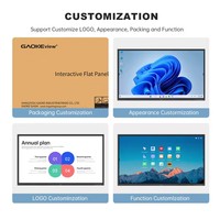 Tableau interactif intelligent à écran tactile, résolution 4K, système d'exploitation Android et Windows, enseignement en ligne en classe scolaire
