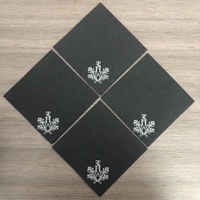 Serviette de cocktail noire jetable Restaurant papier lin sensation Airlaid papier imprimé logo