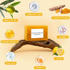 Gránulo <span class=keywords><strong>de</strong></span> jabón <span class=keywords><strong>de</strong></span> Ácido Kójico <span class=keywords><strong>de</strong></span> cúrcuma personalizado, jabón hecho a mano con el mismo estilo <span class=keywords><strong>de</strong></span> limpieza facial y jabón <span class=keywords><strong>de</strong></span> <span class=keywords><strong>aceite</strong></span> esencial <span class=keywords><strong>de</strong></span> baño - Product Image 3