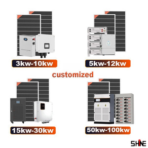 Aangepaste 5KW ~ 20KW Off Grid Solar <span class=keywords><strong>Inverter</strong></span> op het net aangesloten zonne-energiesysteem complete kit zonnepanelen met batterij en omvormer - Product Image 2