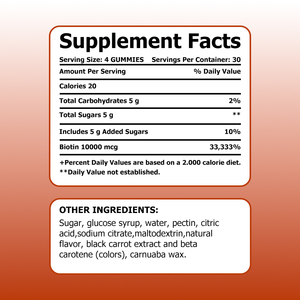 Gomitas de Biotina de Alta Calidad OEM ODM con Sabor a Fresa, Suplemento Dietético para el Cabello, la Piel y las Uñas, Apoya la Salud y Mejora el Metabolismo - Product Image 2