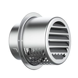 מכסה צינור צמוד קיר לעבות עמיד לרוח נירוסטה כיסוי אוורור אוורור מכסה מנוע מצופה אבקה - Product Image 1