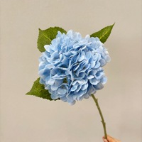 Tanaman Hydrangea Buatan Sutra Putih Hijau Muda Realistis, Sentuhan Alami, Dekorasi Vas Meja Pernikahan Rumah Gaya Bohemian, Grosir
