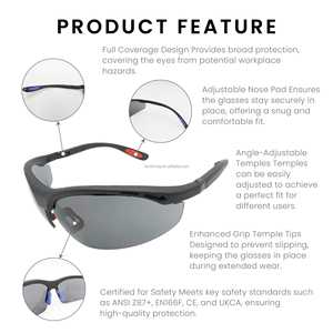 ISO 16321, CE PC Lens Material Bifocal lens option available safety glasses interchangeable lenses - Product Image 2