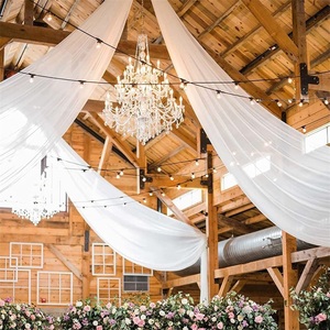 Tissu de fond de scène en mousseline personnalisé pour plafond en arche, idéal pour la location d'événements, mariages et banquets en hôtel - Product Image 6