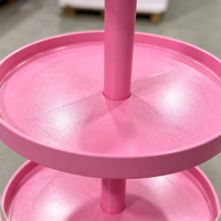 Présentoir cosmétique métallique léger sur pied à plusieurs niveaux avec porte-panneau pour magasin de détail et salon de beauté