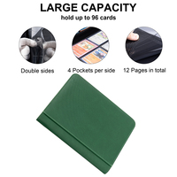 Reliure de cartes à collectionner personnalisée de qualité supérieure à 4 pochettes, album photo en cuir PU à 12 feuilles pour 96 cartes