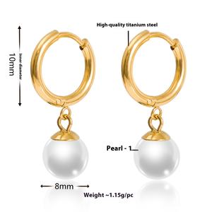 All'ingrosso più stili di pietra di giada occhi incrociati in titanio <span class=keywords><strong>orecchini</strong></span> a goccia di moda donna coreana gioielli cerchio <span class=keywords><strong>orecchini</strong></span> pendenti - Product Image 6