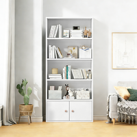 Meubles de bureau, de salle d'étude familiale et de bureau professionnel sur mesure, bibliothèque au sol, étagères de rangement en bois à 2 portes