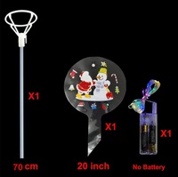 Ballons clignotants à poignées de 20 pouces Ballon Père Noël Nouvel An Noël Ballon Bobo Led Autres Décorations de Fête
