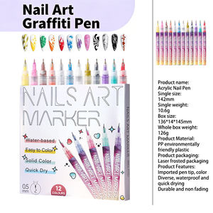 Juego de 12 Rotuladores para Decoración de Uñas, Resistentes al Agua, de Secado Rápido, para <span class=keywords><strong>Manicura</strong></span> Profesional - Product Image 6