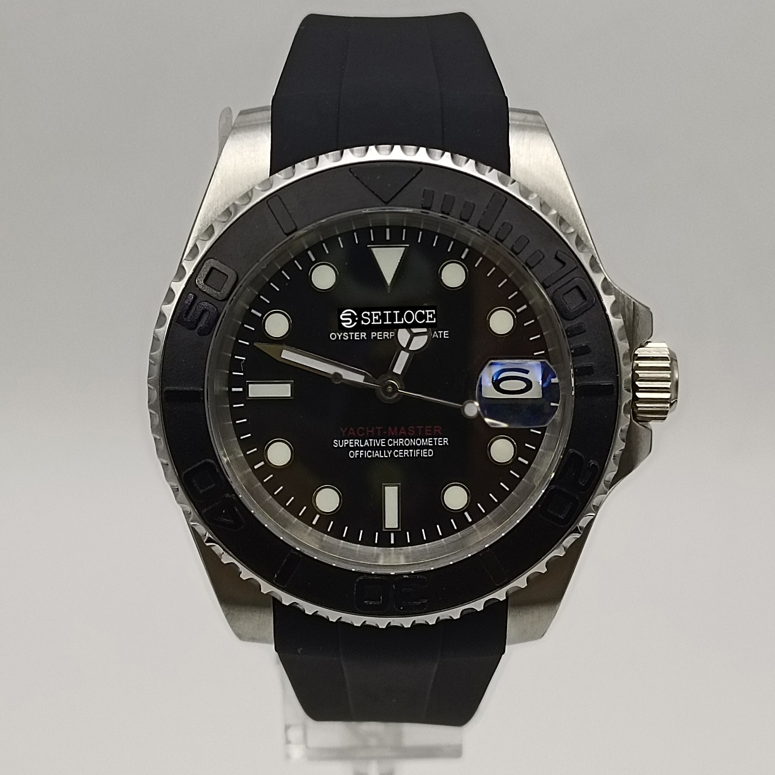 Silver Case+Black Dial