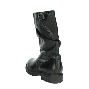 Bottes mi-mollet pour femme Manas, noires, 8901, en cuir, fermeture à boucle - Product Image 2