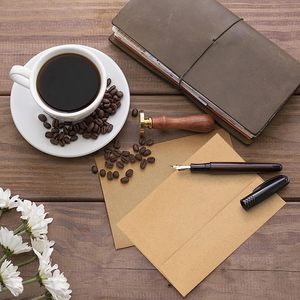 Tùy chỉnh màu nâu kraft giấy phong bì 5*7 inch gấp giấy phong bì vuông - Product Image 4