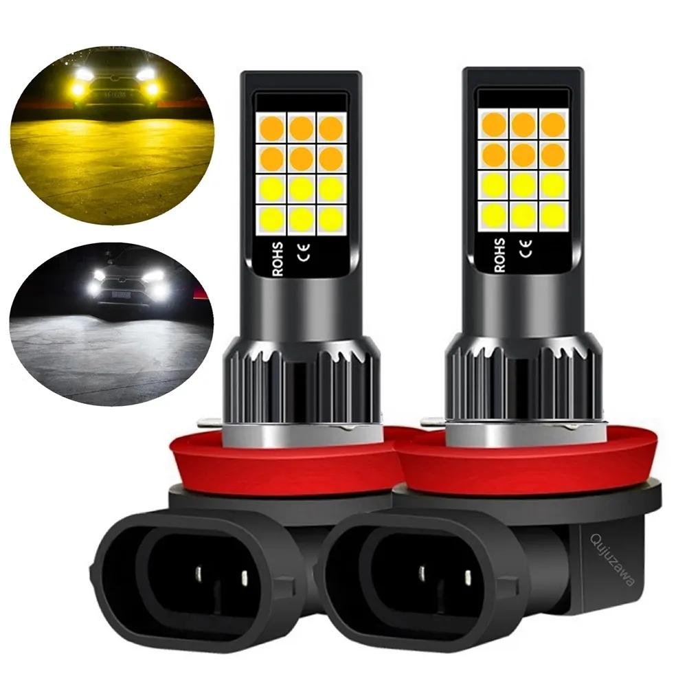 H4 H7 H8/H11 9005 9006 Car LED Lamp Foglight White Color High Power 21W Fog lights car For Auto Bright Front Fog Bulbs 12V