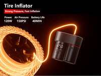 Nettoyeur de pneus multifonctionnel automatique avec pompe à vide, lumière LED 500M, chargeur sans fil 15W, charge rapide USB 5A, batterie externe OEM