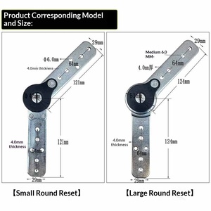 Bisagra de hierro para muebles de sofá: diseño redondo y plano para reposacabezas, respaldo y reposabrazos con accesorios de ajuste de ángulo - Product Image 3