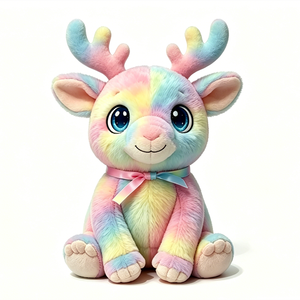 Customize Pastel Rainbow <b>Elephant</b> Plush Toy 31cm-50cm Soft Stuffed Animal for Kids Age 3+ Unisex <b>Gift</b> - Product Image 3