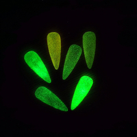 Vente en gros de poudre de paillettes pour ongles au néon laser au sucre lumineux Symphony Logo personnalisé nouveau matériau à paillettes brillantes à 6 grilles/boîte