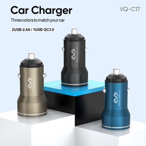<span class=keywords><strong>Chargeur</strong></span> de batterie de <span class=keywords><strong>voiture</strong></span> à double USB en alliage d'aluminium 12V 24V 12W à charge rapide avec boîte cadeau et protection pour téléphones mobiles - Product Image 5