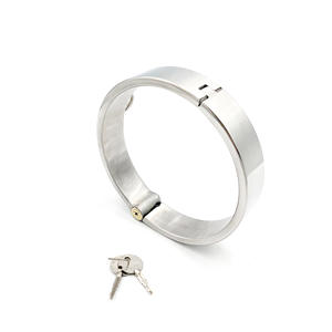 Zwarte Keizer Roestvrij Staal Metalen Halskraag Bdsm <span class=keywords><strong>Bondage</strong></span> Kraag Seksbeperkingen Ronde Slot Volwassen Seksspeeltjes Voor Koppels - Product Image 2