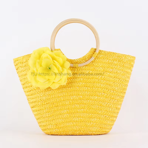Bolso Vintage de Paja Mexicana Estilo Caramelo, Estructurado, de Mano, para Llevar Bajo el Brazo, Diseño de Dibujos Animados Tanjing - Product Image 5