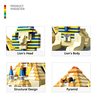 Wange 4210 Große Pyramide von Gizeh Kairo Ägypten Weltberühmte Architekturszene Attraktionen Unisex Baustein-Set Plastikspielzeug Juguete