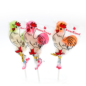 Halo coloré saveur de fruit forme animale coq sucette <span class=keywords><strong>prix</strong></span> du fabricant de bonbons durs - Product Image 1
