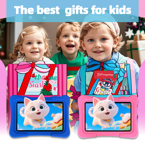 <span class=keywords><strong>7</strong></span> 인치 MTK 쿼드 코어 안드로이드 12 어린이 태블릿 PC HD 1024x600 교육 앱 퍼즐 게임 실리콘 케이스 2GB 용량 크리스마스 - Product Image 2