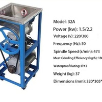 Picadora de Carne Eléctrica Comercial Multifuncional, Trituradora de Huesos de Pescado, Res y Cordero, Capacidad >10L, 1 Año de Garantía, Exportación