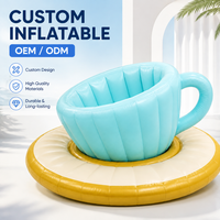 Tasse à thé gonflable personnalisée pour publicité, décoration d'événements, accessoire promotionnel, OEM ODM, logo, couleur, taille, impression personnalisée, café
