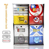 Serrure à combinaison créative en alliage de zinc, motif dessin animé, pour valise et sac, mini fermeture éclair métallique, style numérique tendance, livraison directe usine