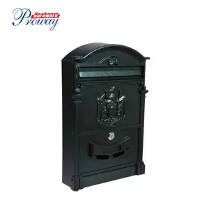 Steel Walled Mounted Letter Box, residential modern Galvanized Metal Storage Outdoor Mailboxes/