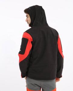 Giacca <span class=keywords><strong>Softshell</strong></span> con tasche personalizzate con ZIp giacca da sci da escursionismo con cappuccio da esterno in pile termico impermeabile con cappuccio - Product Image 3
