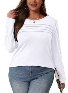 Camicette da <span class=keywords><strong>donna</strong></span> alla moda a maniche lunghe a maniche lunghe da <span class=keywords><strong>donna</strong></span> camicette larghe a pieghe anteriori per moda autunnale eleganti lavorate a maglia primavera estate - Product Image 3