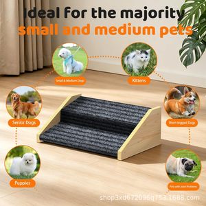 Cross-border wooden pet climbing <b>ladder</b>, step-style pet ramp, small dog pet walkway, dog climbing frame - Product Image 4