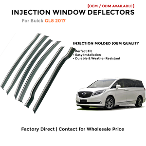 Injection Side Window Deflectors Visor Rain Guards for Buick GL8 2017 Wind Deflector Auto Accessories - Product Image 2