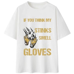 Camiseta de portero de fútbol con estampado personalizado 'Si crees que mi mal olor es peor que mi guante', de algodón, divertida, informal, de manga corta para hombre - Product Image 6